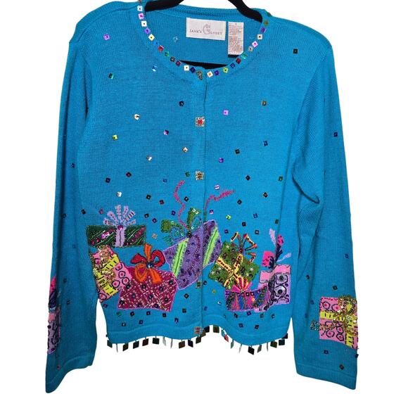 Jones closet Sweaters - Vintage Jones Closet Button Up Sweater with Sequins Birthday Presents Motiff S